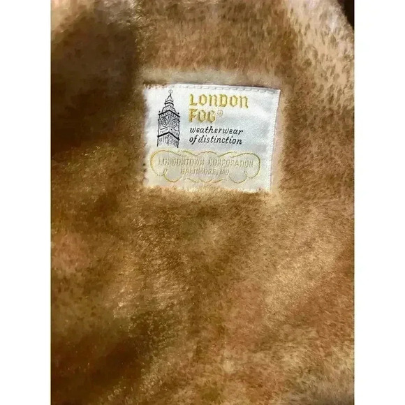 Vintage London Fog Women’s Fur Lined Chore Coat | Removable Hood Wmns Size 11/12 - Picture 13 of 13